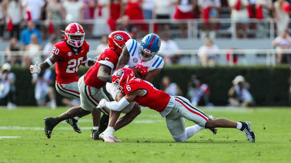 ole miss rebels football vs georgia bulldogs football match player stats