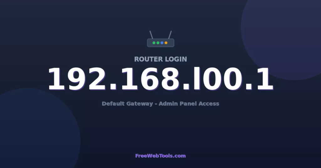192.168.l00.1